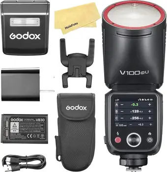 Godox V100C V100 C V100-C USA Version Round Head Camera Flash for Canon Camera Flash Speedlite Speedlight