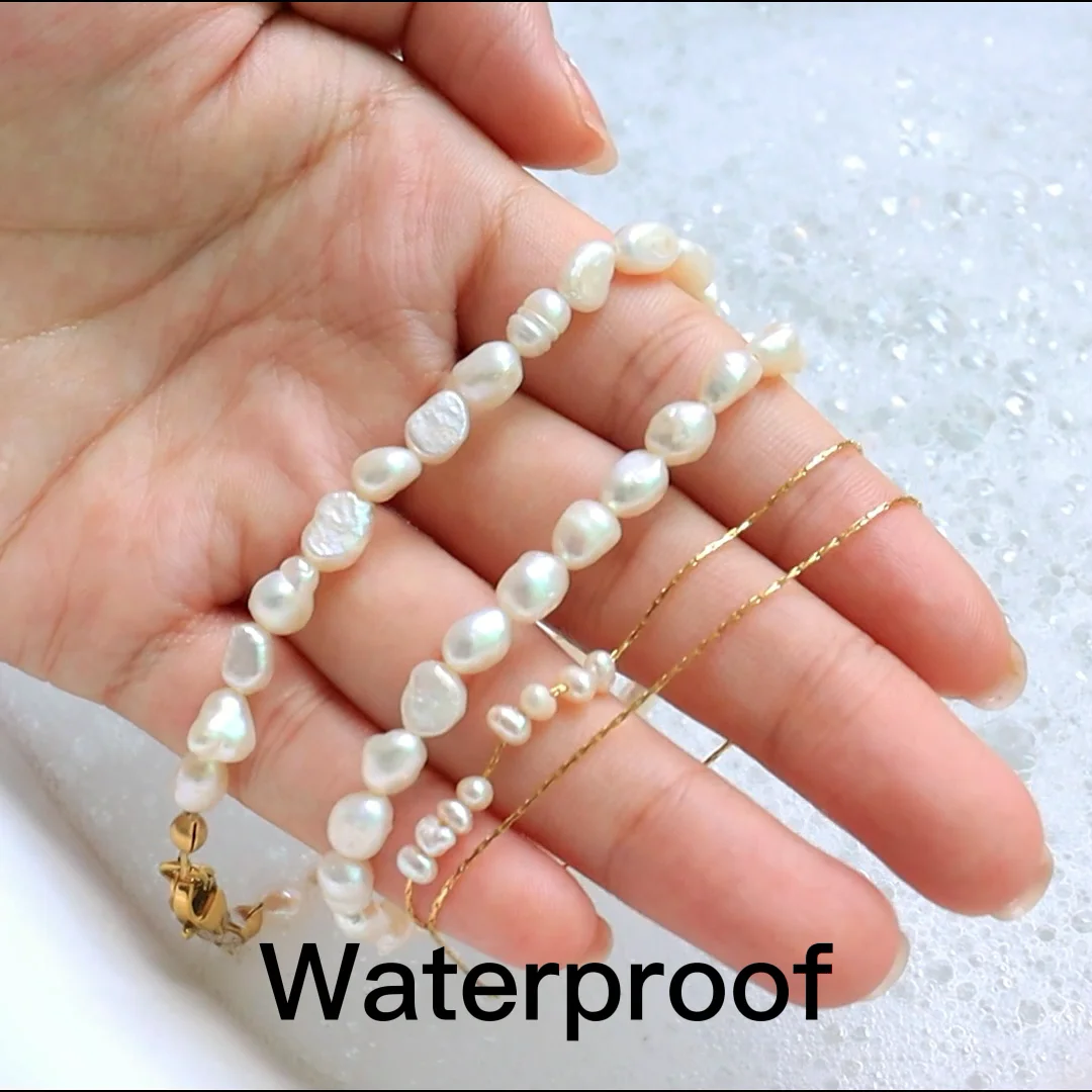 Natural Freshwater Pearl Choker Necklace Pearl Jewelry Necklace Set For