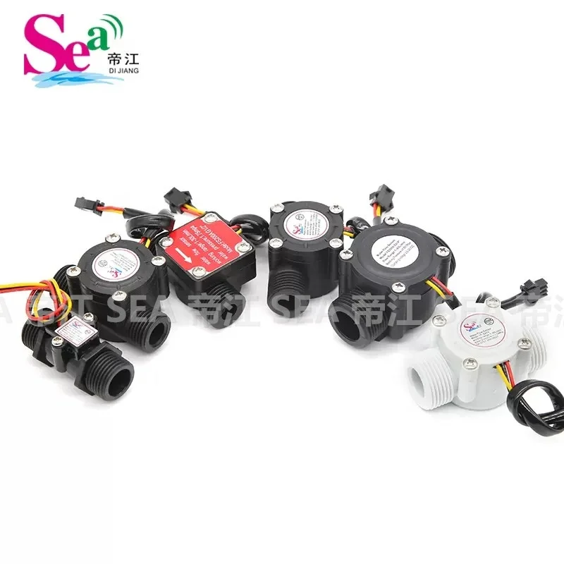 热销ing DN40 DN50 霍尔效应 涡轮流量计 5-150L/10-200L 3.5-24V 水 仪表 for 游泳 游泳池 液体 控制 OEM