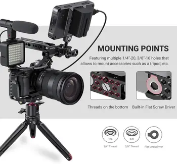 SMALLRIG Cage for Sony Alpha A6600/ILCE 6600 Mirrorless Camera With Cold Shoe Mounts - CCS2493 product image