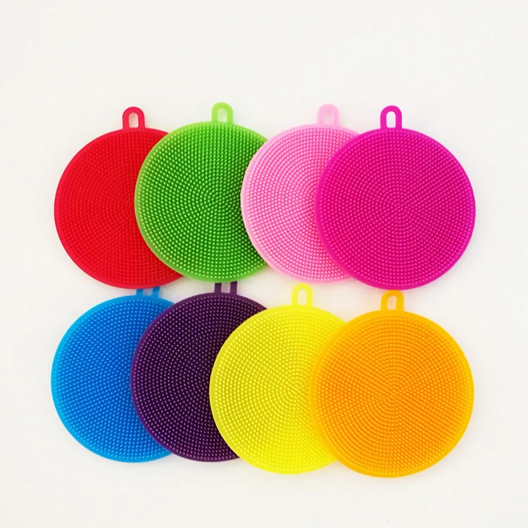 Silicone Dish Washing Sponge Scrubber Kitchen Cleaning Tool Soft