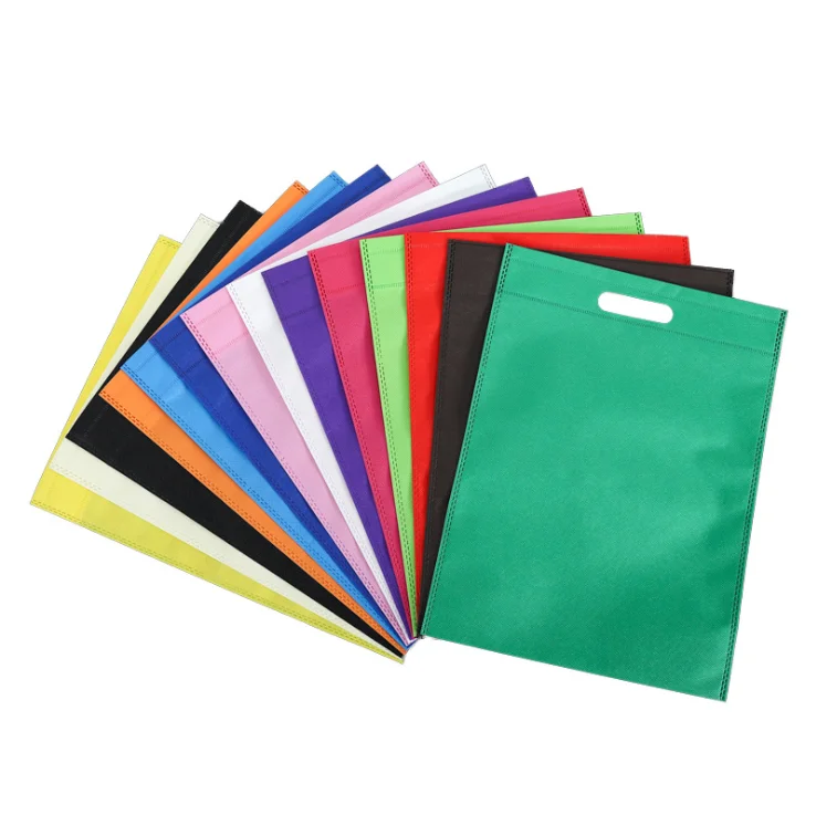 Eco-Friendly Custom Logo Printed Die Cut Non-Woven Bag Promotion Gift Bag for Shopping Packing Plastic Type PE Usage Garment