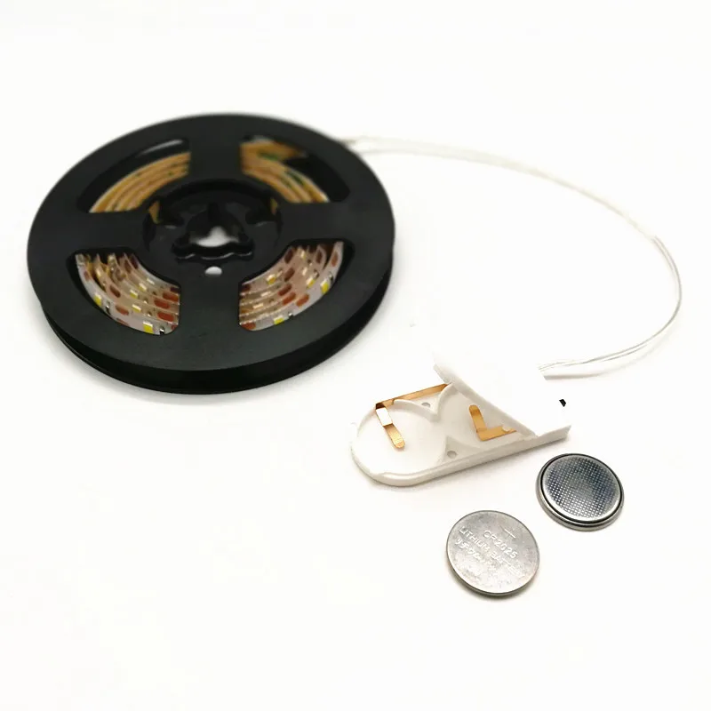 CR2032 Battery Box Ws2812b Ws2812 Sk6812 Ws2813 RGB IC Led Strip Wholesale 5v RGB Addressable  Led Strip Smart Strip Lights