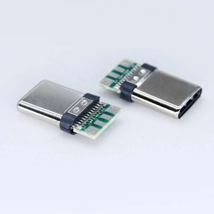 Заводская цена 2 шт./5 шт. 24 штырька Тип C Usb 3,1 Штекерный разъем серии 24Pin Usb-C Штекерный разъем