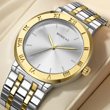 Hot Sale Business Casual Simple Light Luxury Quartz Watch Steel Strap Roman Shell Texture Men's Watch