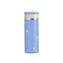 Vacuum Insulated Bottle 2024 Custom 500ml Stainless Steel Bpa-free Straw Lid Direct Drinking Outdoor Activities Applicability