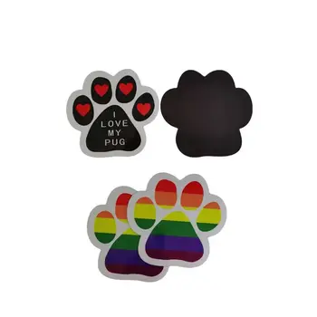Removable magnetic sticker  dog paw strong adhesive advertising car logo magnet decal sign