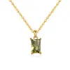 18K gold (August olive green stone)