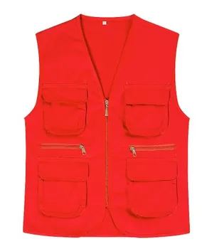 Men's multi pockets Cargo outdoor cotton fashion utility fishing vest waistcoat for men