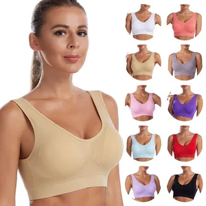 Women's Sports Yoga Bra Brassieres De Mujer Large Size Running Support Bras Soutien Gorge Grande Taille Breasts Plus Size Bra