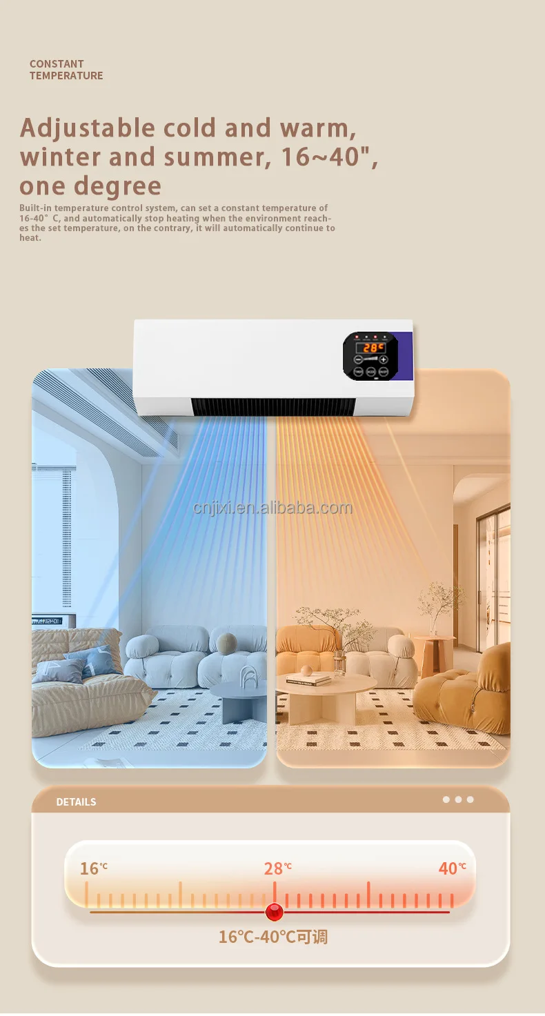 Heater And Air Conditioner Combo Wall Mounted Desktop 2in1 Electric