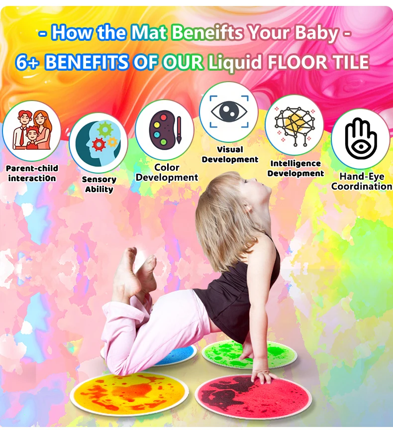 product sensory liquid mat for babies and toddlers 5 7 years flowing visual perception stress relief squeeze toy-57