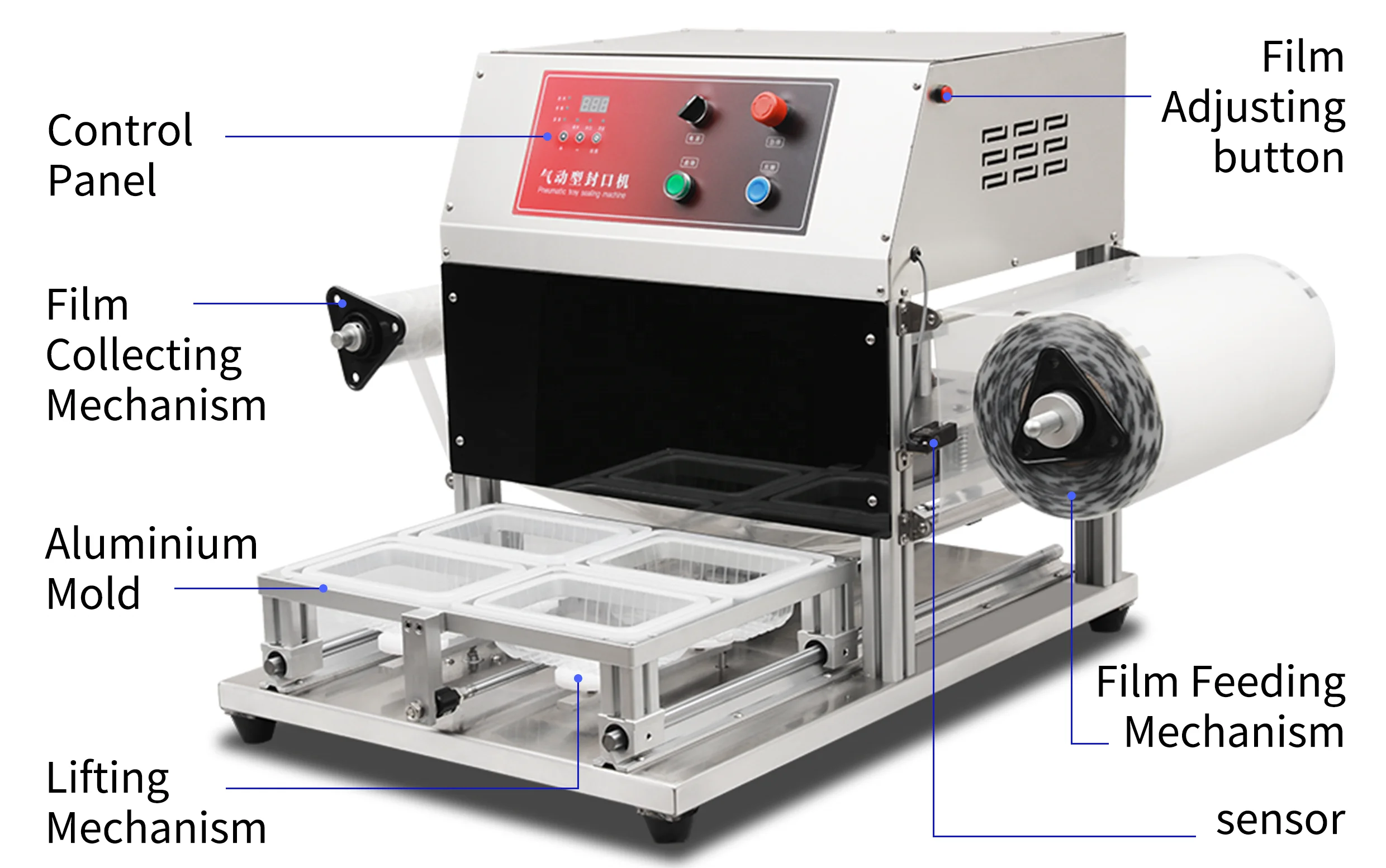 Tabletop Food Containers Tray Sealing Machine Fresh Sealing Equipment Fruit Container Sealing Machine
