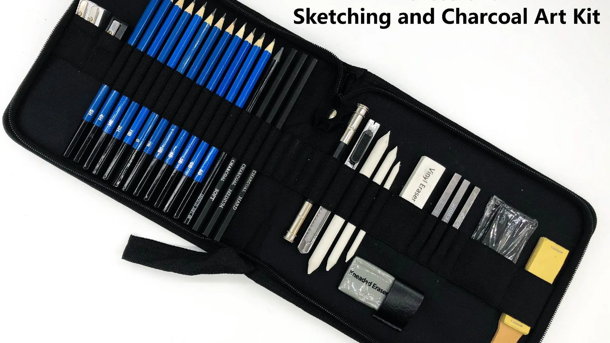 Professional 33pcs Sketch And Draw Pencil Set For Sketching And Drawing In  Nylon Case For Artist And Beginner - Buy Skething And Drawing