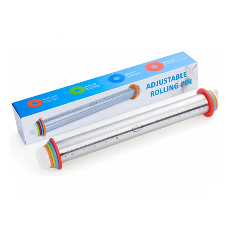 Новые товары для домашнего использования Инструменты выпечки из нержавеющей стали регулируемая силиконовая Скалка с