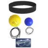 [Diadema + bola azul + bola amarilla + gafas]