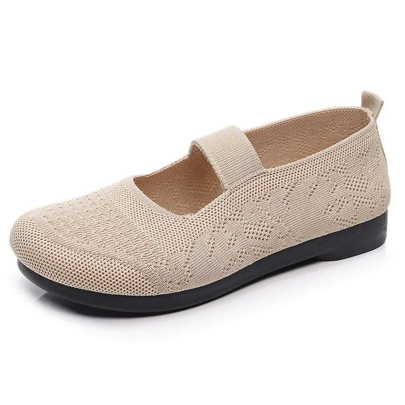 2025 Spring and Autumn New New Ladies Round Toe Flat Large Size Casual Shoes