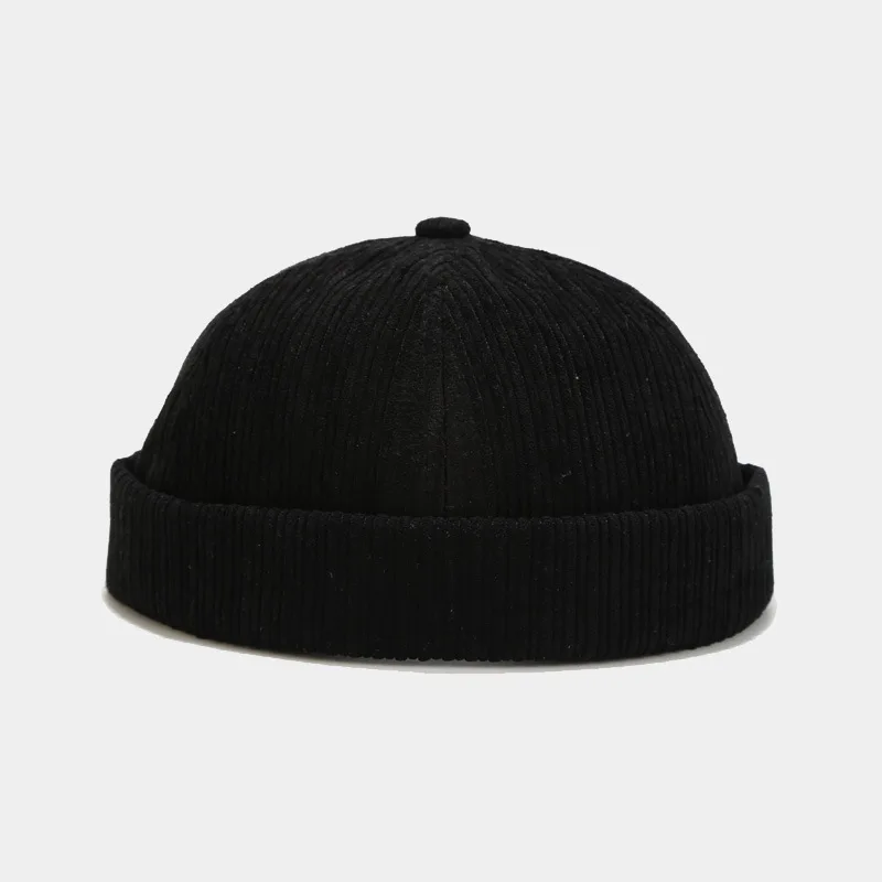 Custom Winter Sailors Docker Hat Gorras Panels Brimless Baseball Cap  Women Men Corduroy Sport Hats With Faux Leather Strap