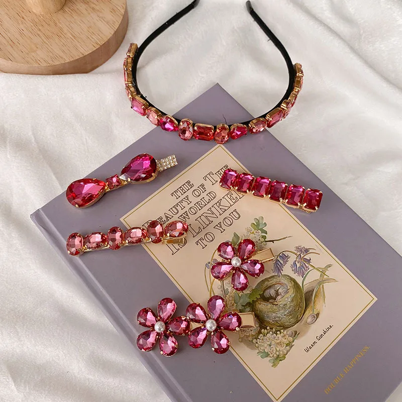 Заколка для волос с кристаллами и стразами свадебная Металлическая Заколка-пряжка жемчугом повязка на голову утконосом