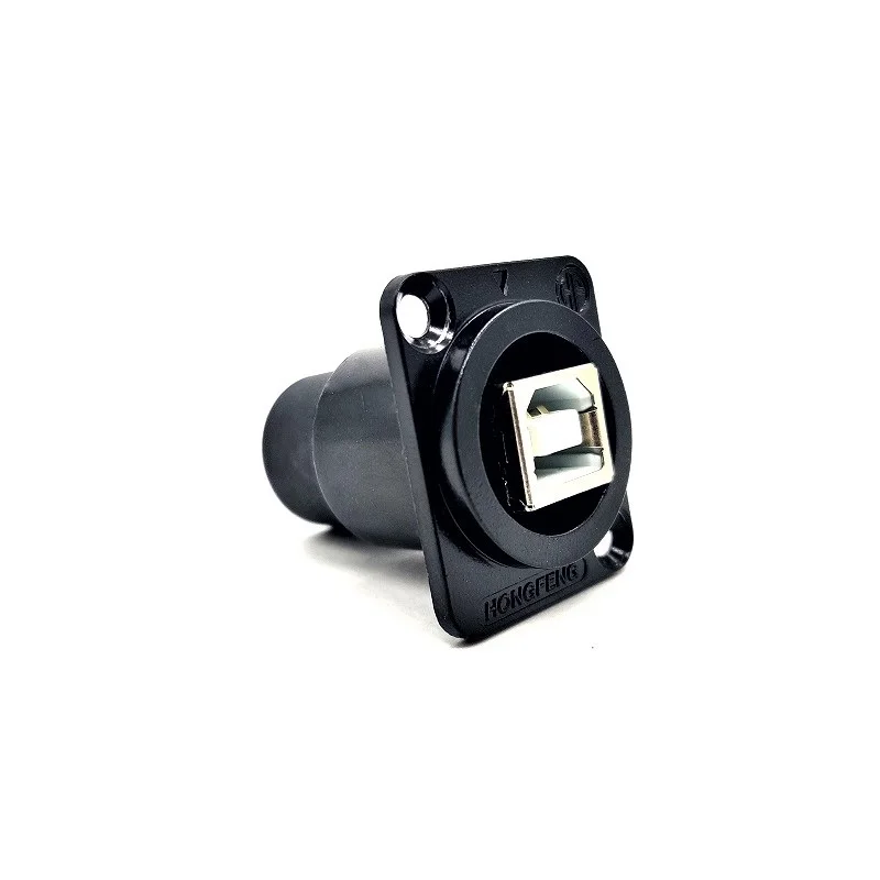 D Housing USB B Female to USB A Female Chassis Connector