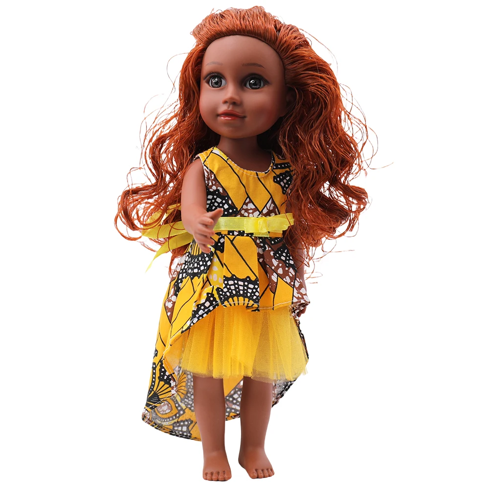 Новое поступление 2022, пластиковые игрушки для девочек, куклы, подарок для детей, набор кукол, красивое платье, 14 дюймов, черные модные куклы