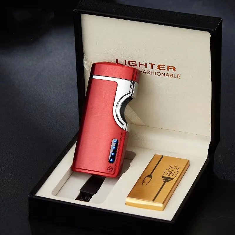 Jiaxin популярная инфракрасная Лазерная Индукционная сенсорная USB Зажигалка с двойной дугой дуговая электрическая плазменная зажигалка выемкой