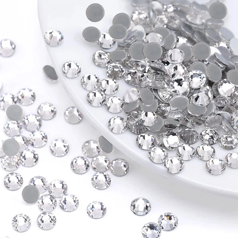 Buy 2-6mm DMC Hot Melt Adhesive Hot Fix Rhinestone DIY Clothing Decoration Rhinestone Glass Crystal Jewelry Accessories Wholesale Online In India - Foto 4