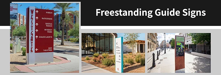 Large Free Standing Guide Signs Custom Wayfinding Signage for Mall ...