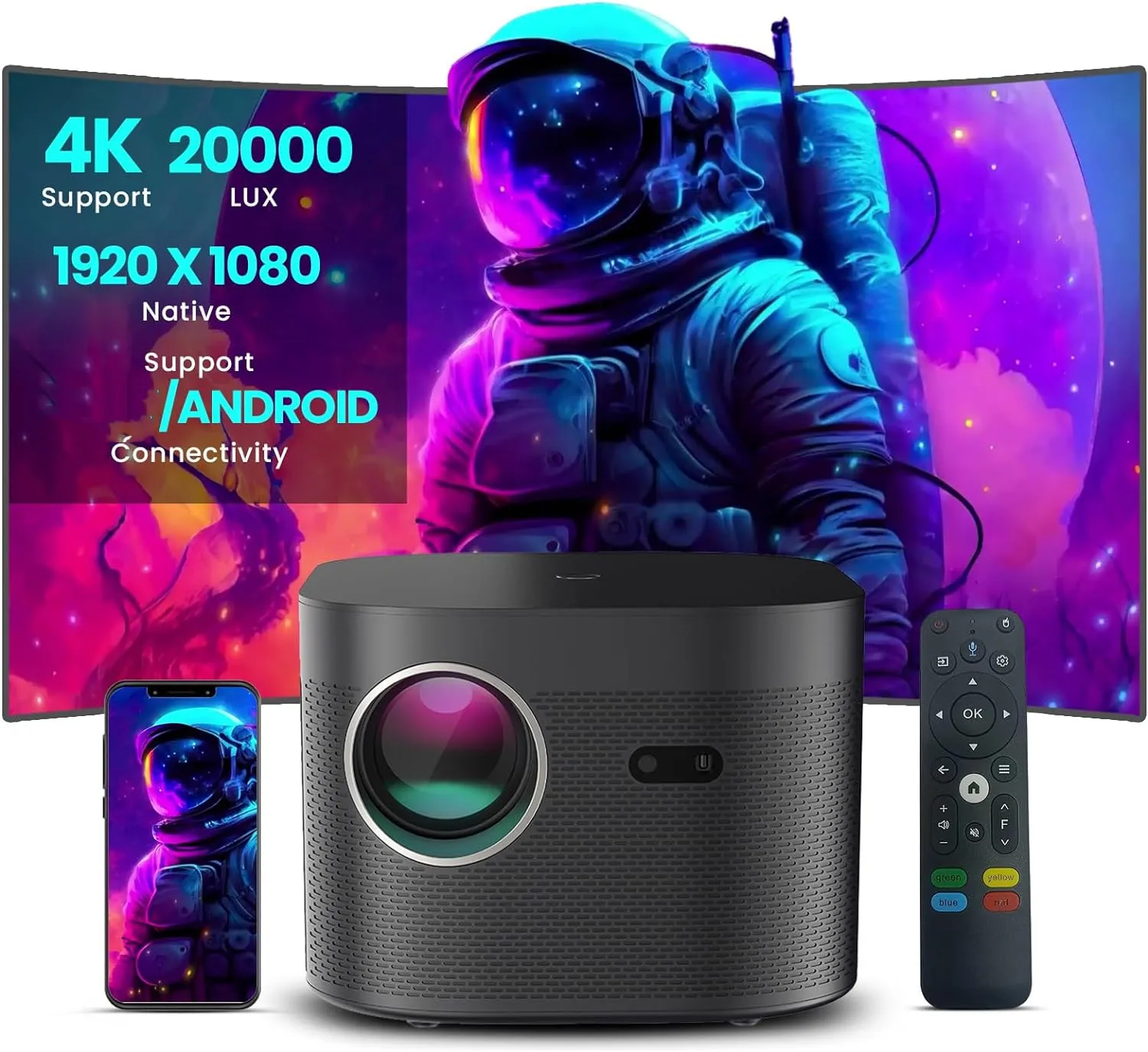 動作確認済 350 ANSI プロジェクター ネイティブ FHD 1080P スマートLED F18 フルHD 1920*1080P 350 ANSIプロジェクター オフィス
