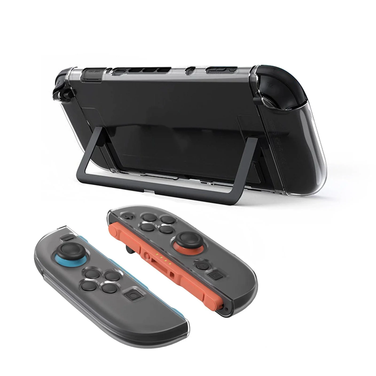 Transparent Clear Shockproof Protective Case Cover for Nintendo Switch 2 Split Grip Clear Protective Case Crystal Game Covers