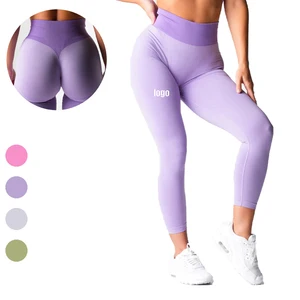 Wholesales No From Seam Scrunch Training Push up Yoga Leggings Seamless Gym Yoga Leggings