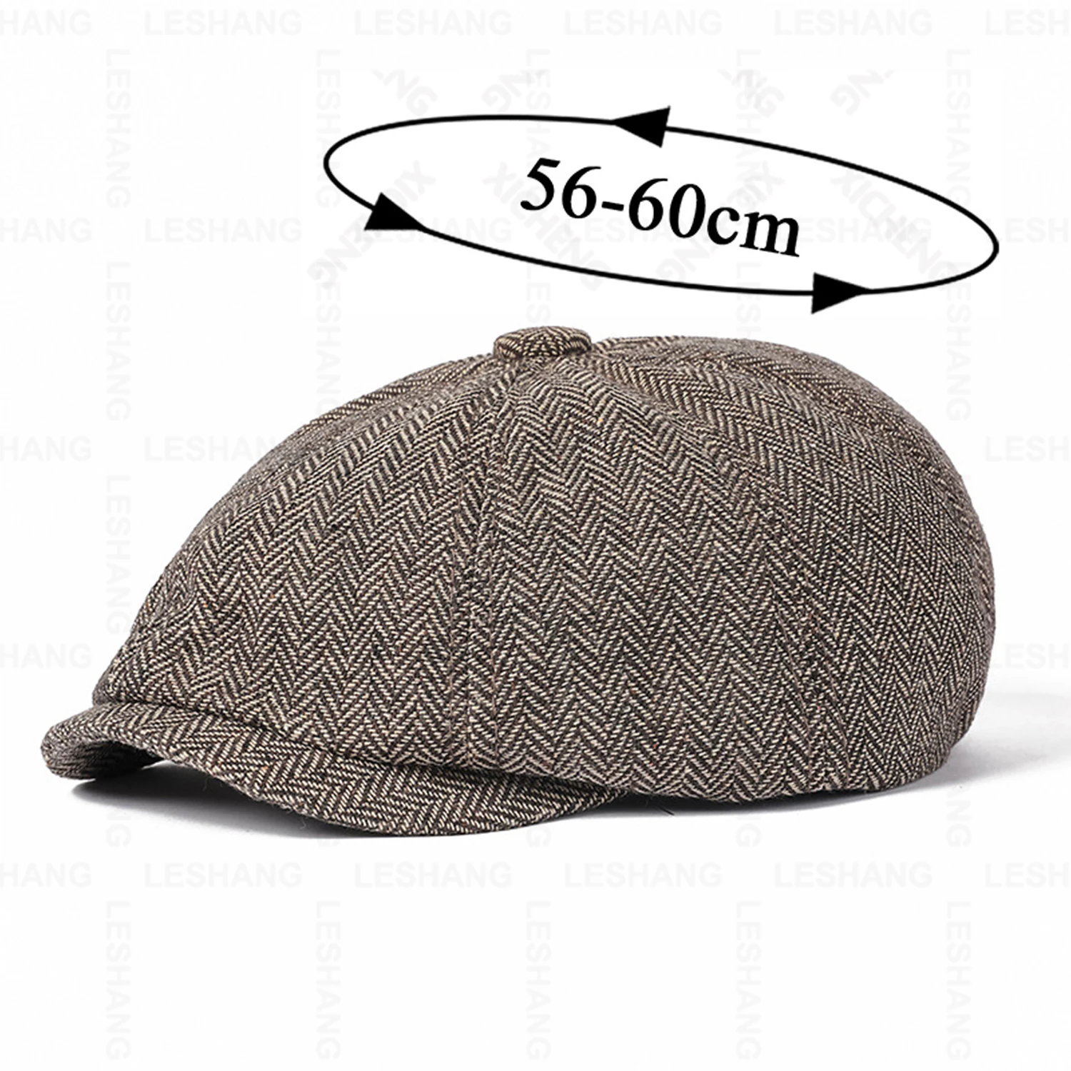 Custom Logo Gatsby 8 Panel Ivy Hats Newsboy Caps Men Painters Hats Autumn Winter Cotton Berets Herringbone Flat Cap