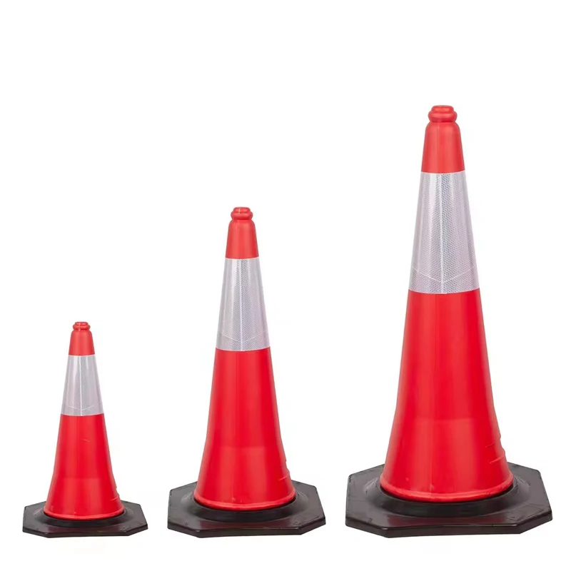 75cm low price traffic safety cones with reflective collars durable rubber red construction cones for home road parking use-1