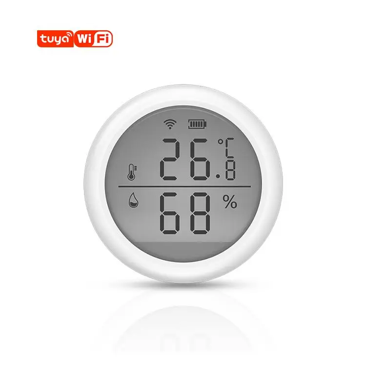 2021 New Arrival Tuya Smart Remote Control Wifi Temperature and Humidity Sensor