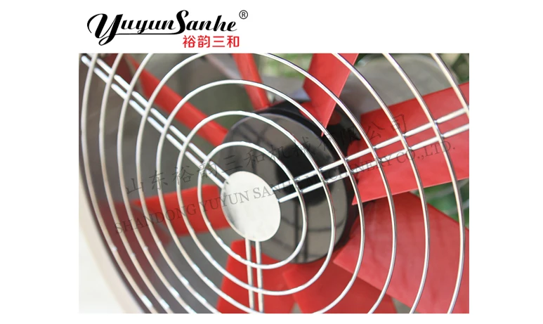 400mm Yuyun Sanhe Horizontal Air Circulation Exhaust Fan in Greenhouse
