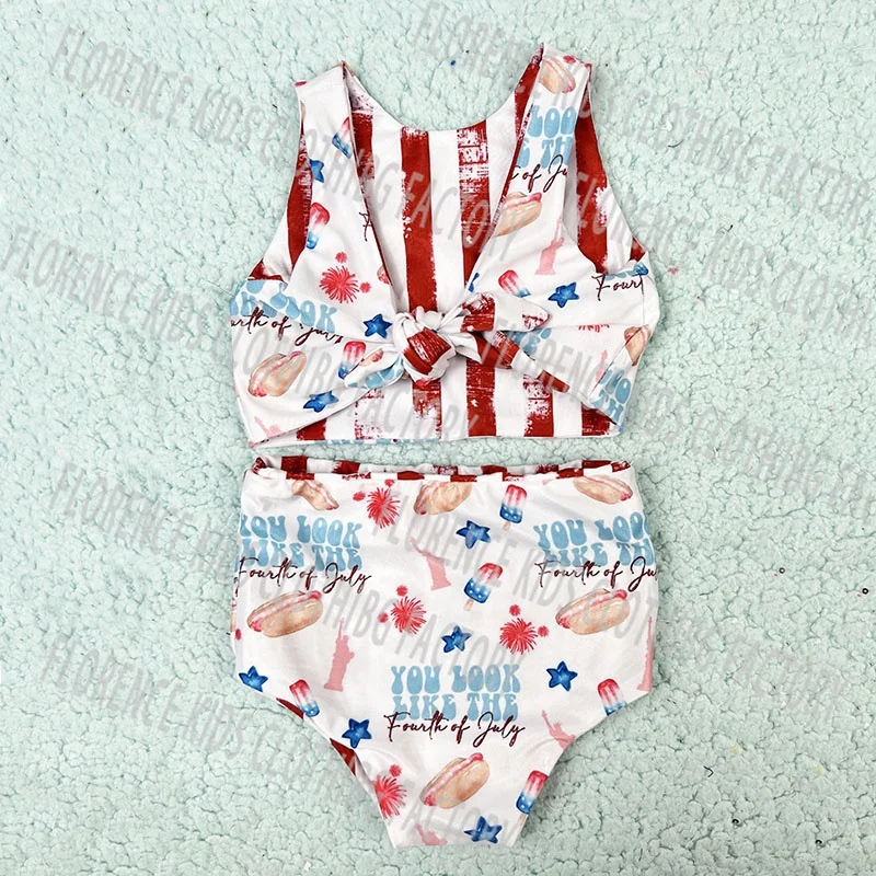 DH ODM Traje De Bano Nina 4th of July American Toddler Girls Swimwear Beachwear 2023 Plus Size