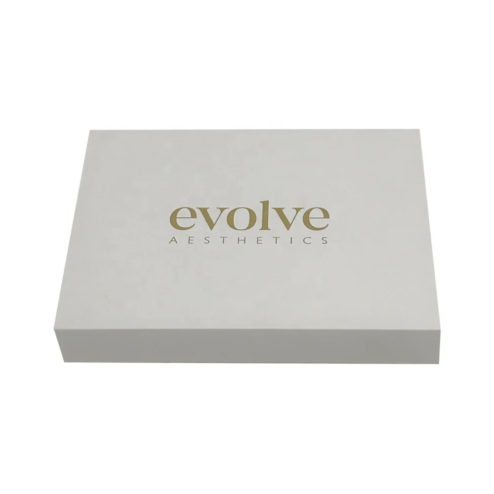 White paper customized box golden hot stamped logo rigid magnetic flap gift box for cards