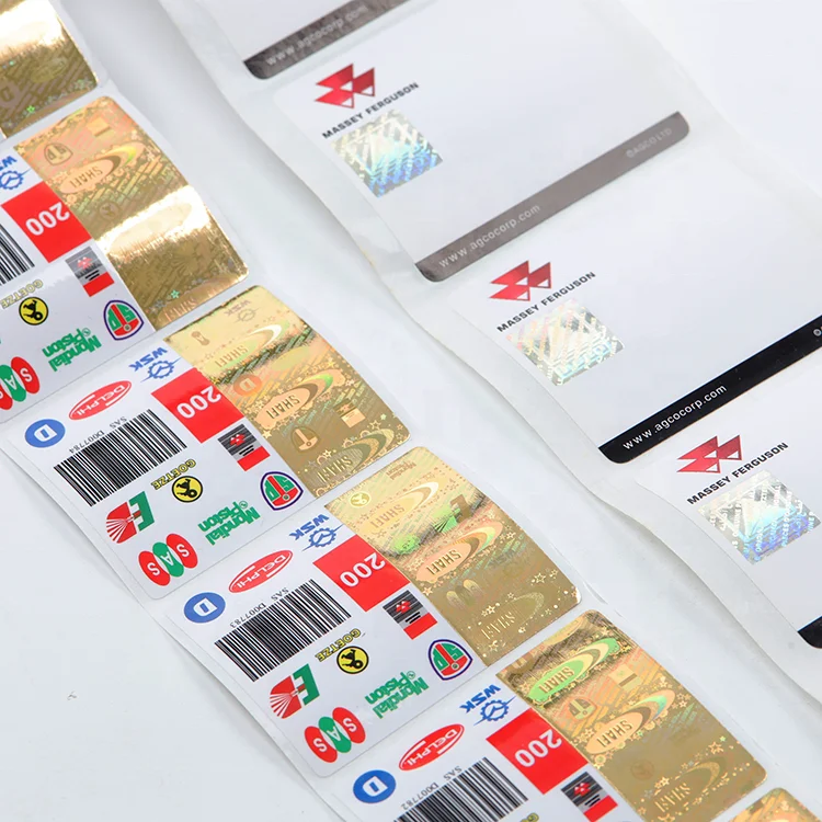Holographic Vinyl Labels Factory Price Custom Brand Logo Hologram Foil Stickers Roll for Cars