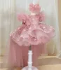 Maniche corte rosa cipria_con strascico