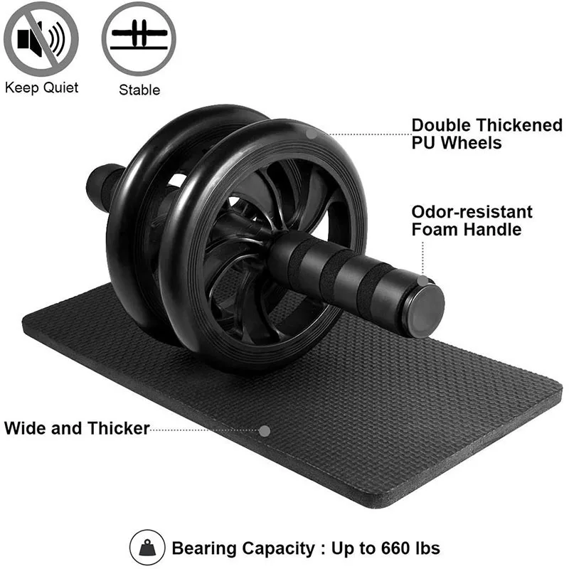 Gym Multifunctional Ab Roller Foldable Rueda Abdominal Roller Wheels Custom the Best Ab Wheel