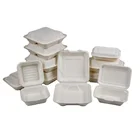 Zhongxin Wholesale Disposable Tableware Set Bagasse Take Away Box