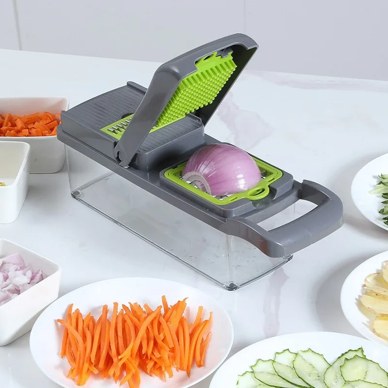 Manual Hand Fruits and Vegetable Cutter All in One 16 in 1 Vegetable Food Chopper Durabl aperçu 6