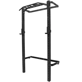 New Deign Commercial Fordable Multi-Function Wall-Mounted Folding Power Squat Rack for Home and Gym Use