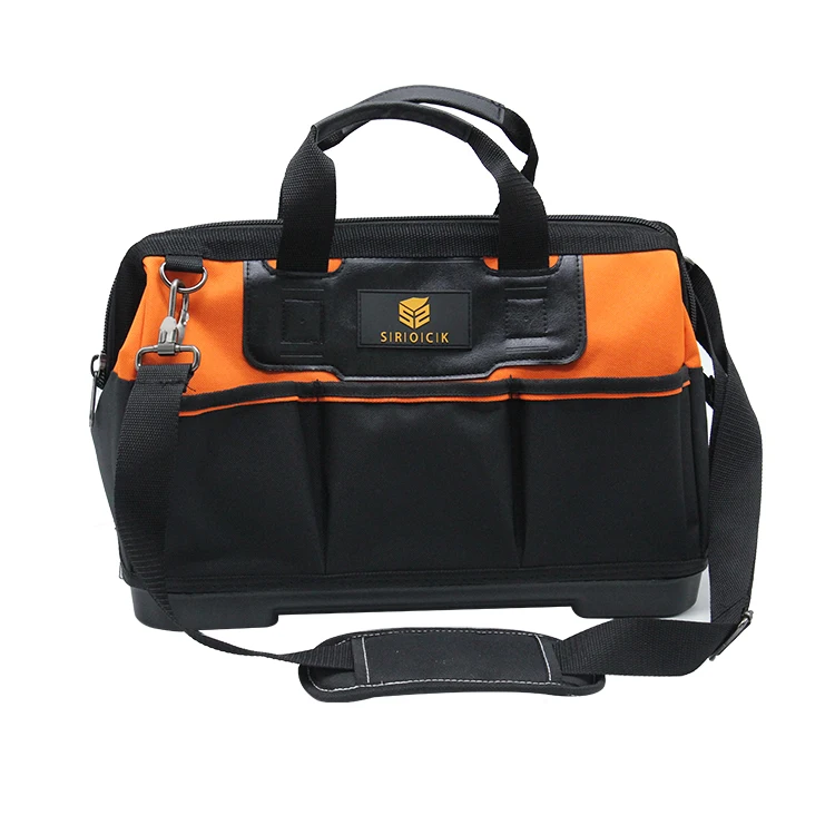 product hotselling customized waterproof heavy duty multifunctional electrician tool storage bag with pvc base for hardware tools-1