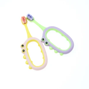 Best Seller Baby Kids Dinosaur Shaped Toothbrush Anti-slip Grip Super Soft Bristles Premium Lovely Tooth Brush