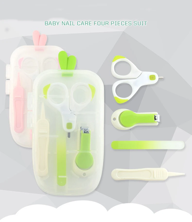 Baby Nail Care Set 4pcs Package Safty Carrot Shape Nails For Infant