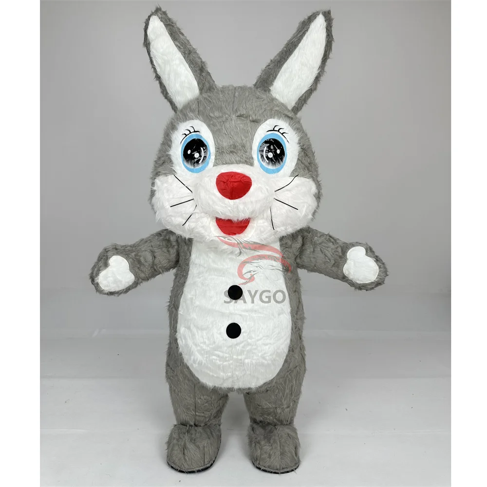 Garden Outfit Easter Bunny Mascot Costumes for Adults 2m 2.6m Inflatable Hare Bunny Costumes Suit for Women and Girls