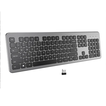 COUSO 104 Keys Scissor Silent Keyboard Rechargeable Ergonomic Office Slim Keyboard Wireless Keyboard for Mac Laptop Computer PC