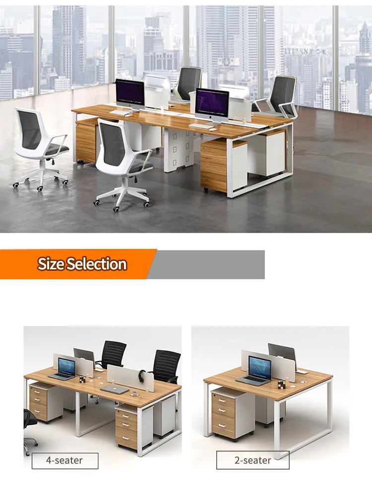 Modern Pc Laptop Table Executive Office Desk With Cabinet Single ...