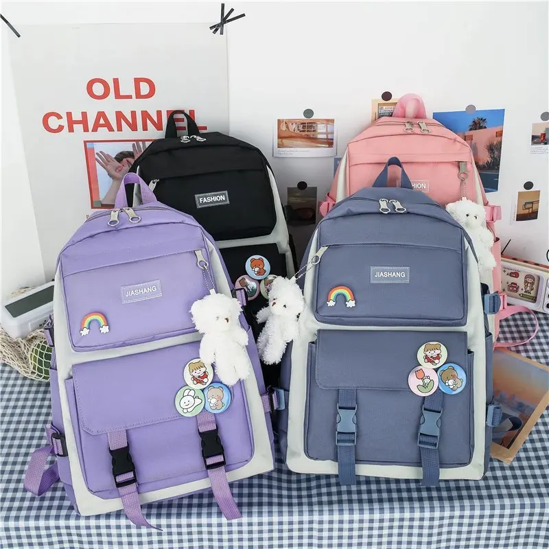 Factory Wholesale Student's Four-piece Backpack Travel Waterproof ...